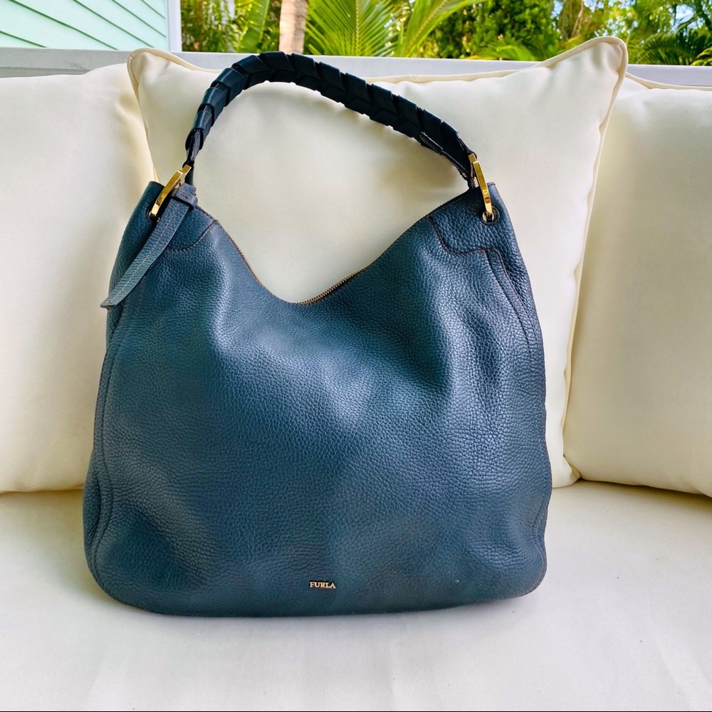 Furla Ardesia Rialto Hobo Bag EUC - Picture 8 of 16